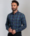 Chemise à carreaux multi-color bleu / vert